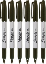 Sharpie Permanent Black Marker Fine Pt Tip New 30001 6 Markers