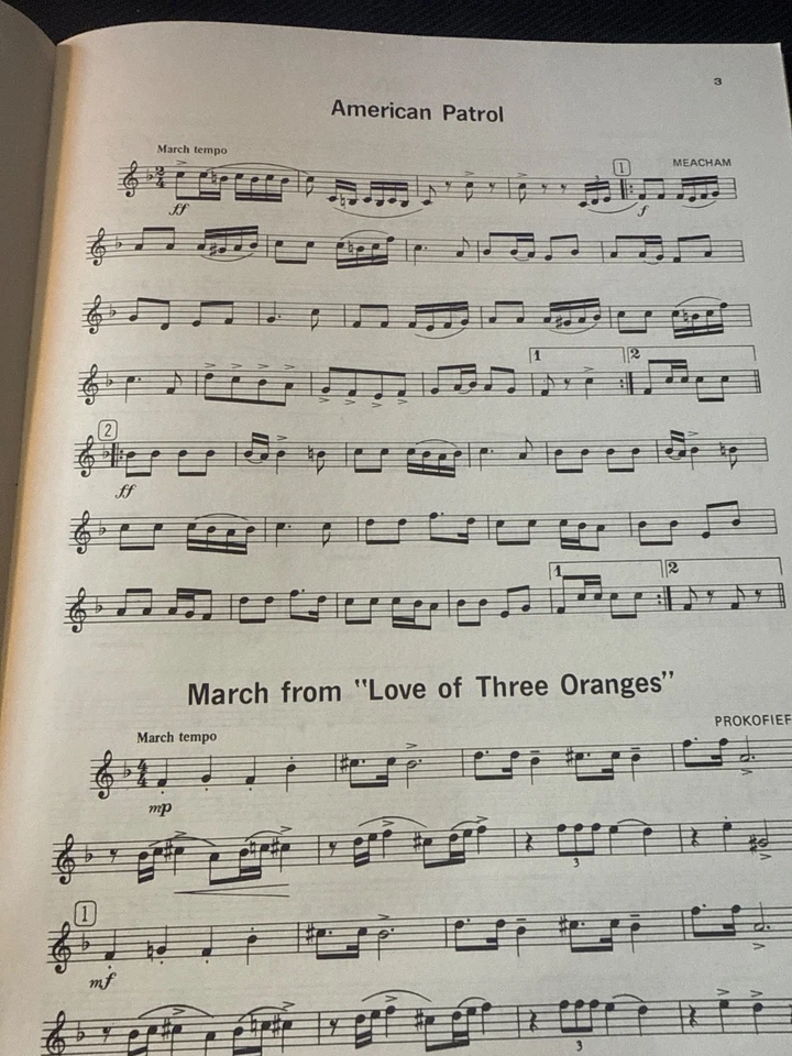 Tunes for Cornet Technic Lvl 3 Advanced by Major Herman Vincent Music Book - Image 3 of 3