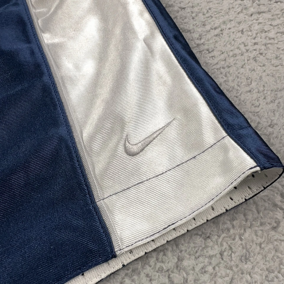 Pantalones Cortos de Baloncesto Reversibles Nike De Colección Para Hombres XL Malla Brillante Azul Marino Deslumbrante Años 90 Foto 3 de 4