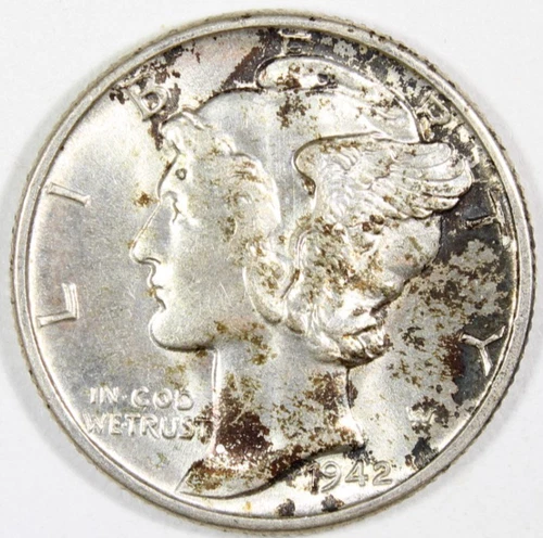 1942 Mercury Dime Gem Brilliant Uncirculated | Free Shipping