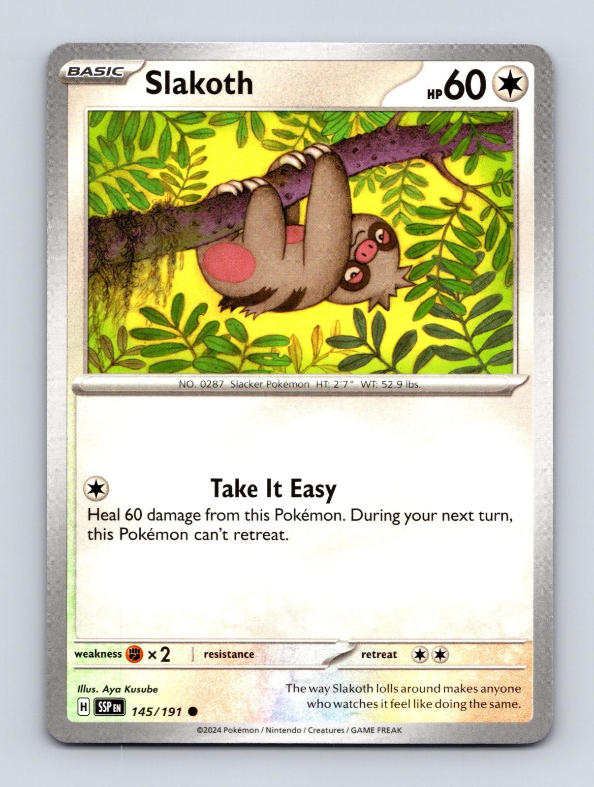 SLAKOTH 145/191 COMMON SURGING SPARKS POKEMON NM