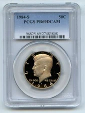 1984 S 50C Kennedy Half Dollar Proof PCGS PR69DCAM