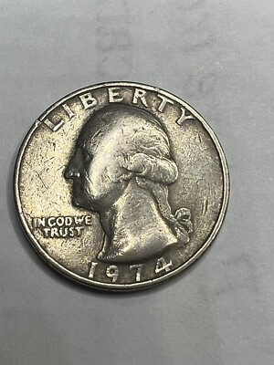 1974 Washington Quarter ERROR EAGLE LEG MISSING KM 164.a VF