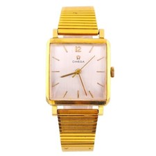 OMEGA 3971 SC 18k Gelbgold Vintage Square Automatik ca.1950-1960 ø28mm