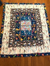 Magical Princess Handmade Flannel "Rag" Quilt....Soft Cozy