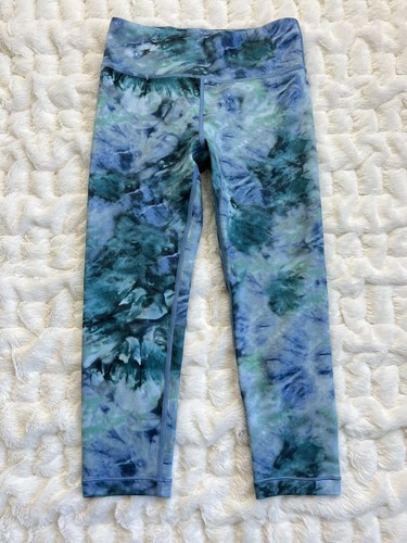 Athleta Girl High Rise Chit Chat Capri Legging Solarize Cottage Blue Size L/12 - Picture 2 of 12