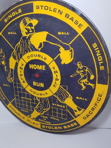 Vintage Baseball Dart Board Made In England Double Sided Wooden Game - Picture 8 of 16
