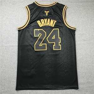 Kobe Bryant 24 Los Angeles Lakers Basketball Jersey Black Gold Edition Ebay