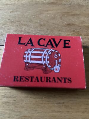La Cave Restaurants (Tampa & Indian Rocks) Vintage Matchbook