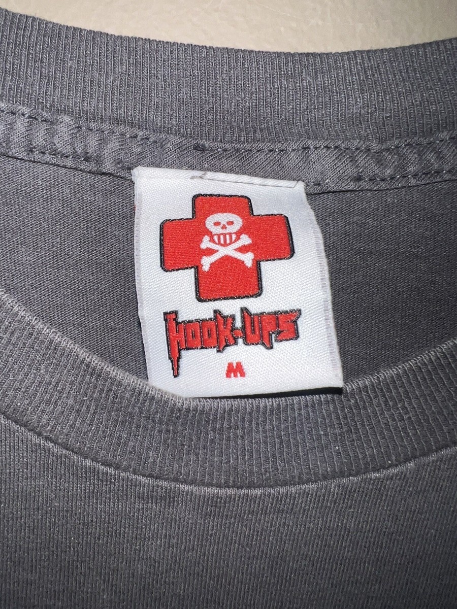 Vintage 90s Hook Ups Shirt Cat Girl Made In USA Men