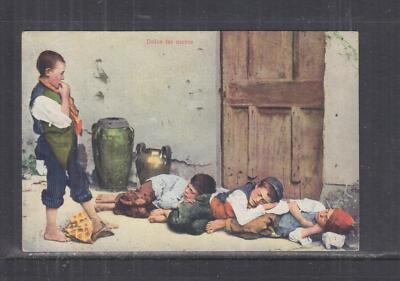 SWITZERLAND, DOLCE FAR NIENTE, SWEETNESS FOR NOTHING,Painting, c1910 ppc, unused