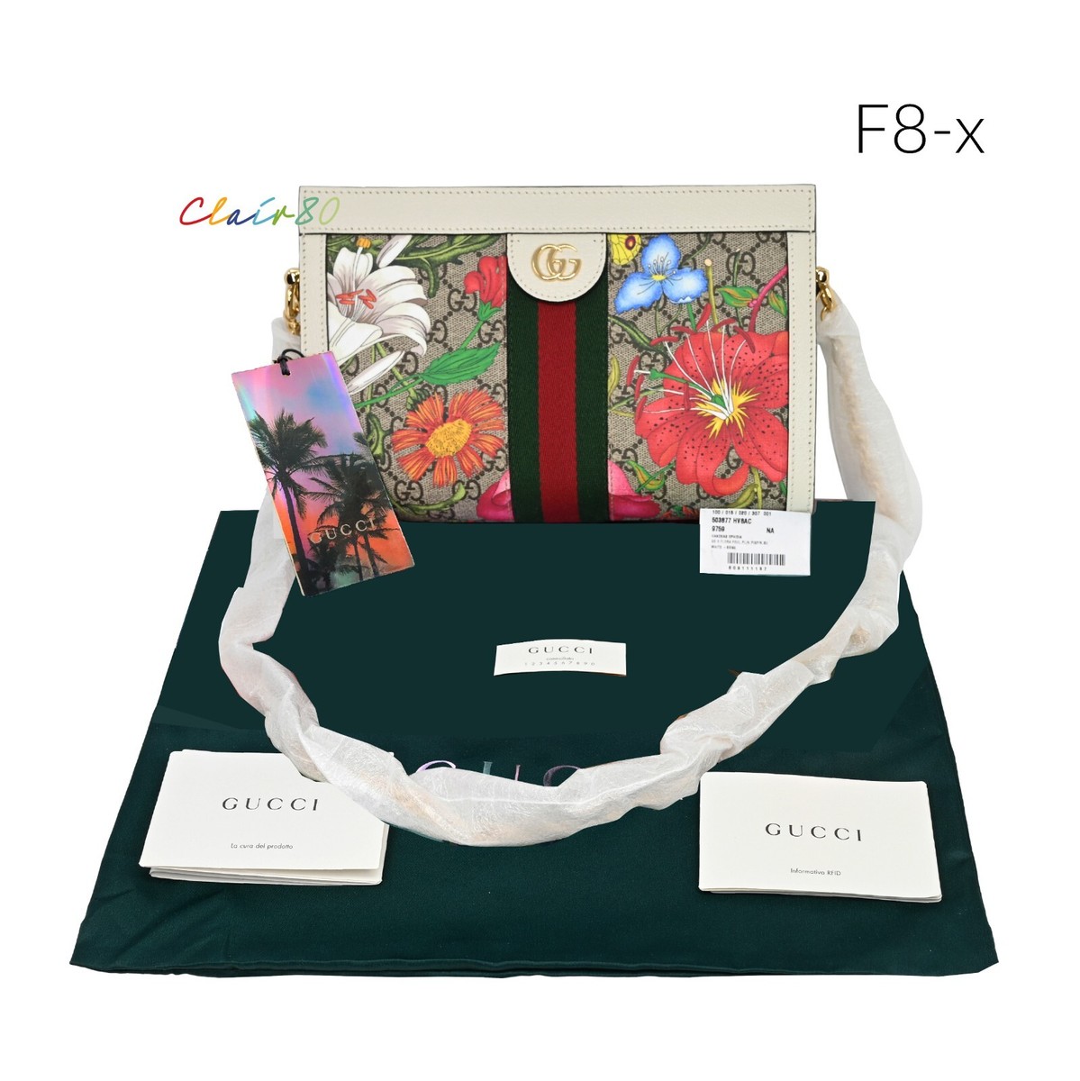 New Authentic Gucci 503877 Ophidia GG Flora Small Shoulder Bag | eBay