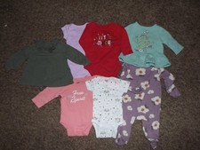 0-3 months baby girl clothes lot 7 pairs