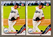2 Lot 2019 Bowman Draft 1st Baseball MLB #BD-132 Jimmy Lewis Base Card Dodgers