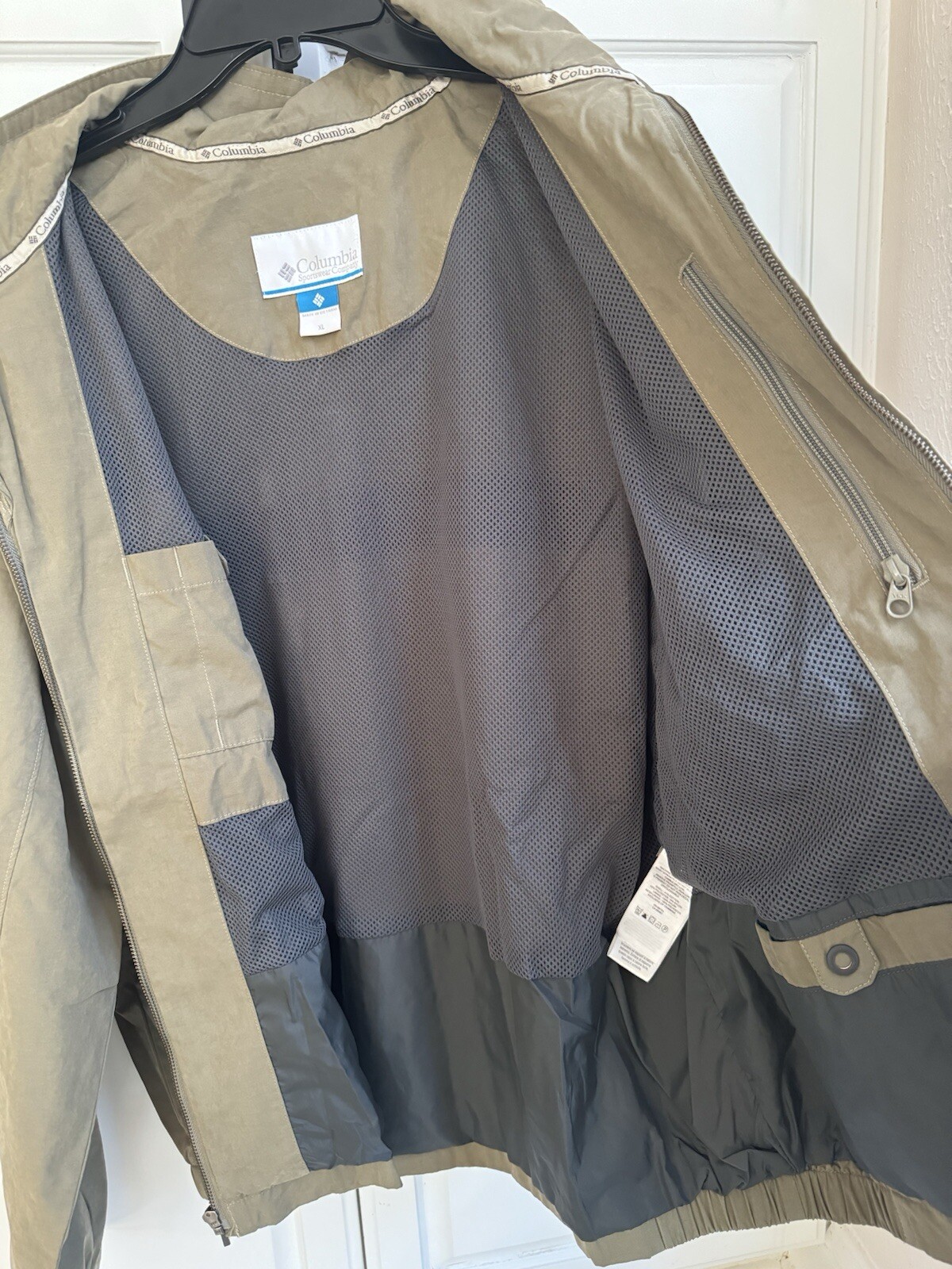 Columbia jacket Army Green Softshell Collared Full Zip Lined Jacket men's XL thumbnail 3