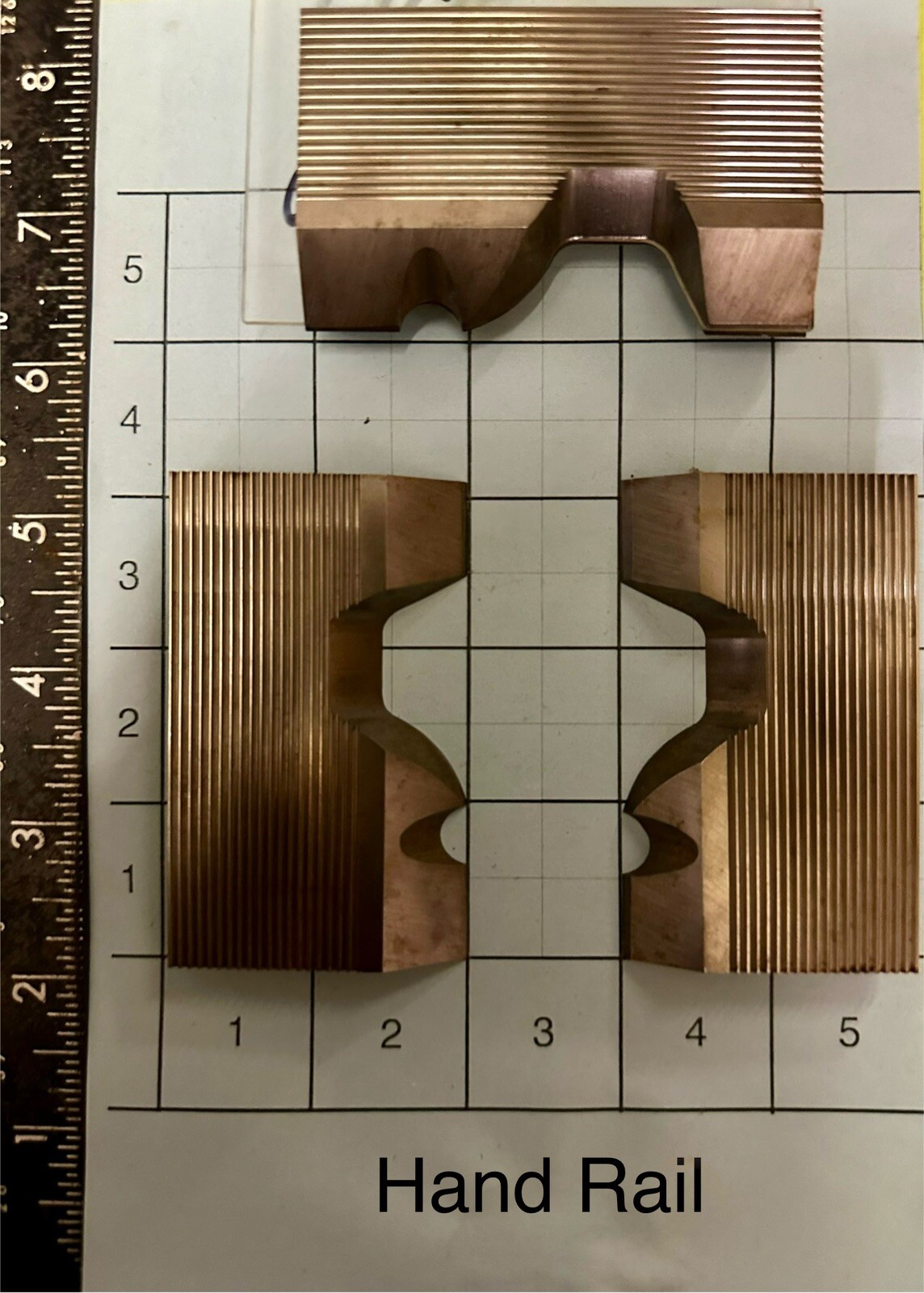 5/16 Corrugated High Speed Steel Molding Knives - Hand Rail Profile