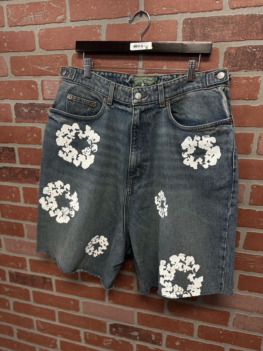 Size S - Denim Tears Cotton Wreath Denim Shorts Blue Men's Size S - Denim Tears Cotton Wreath Denim Shorts Blue Men's