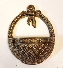 Homco Mini Basket Wall Plaque #2818A Burwood USA 1987 Granny Cottage Chic Decor