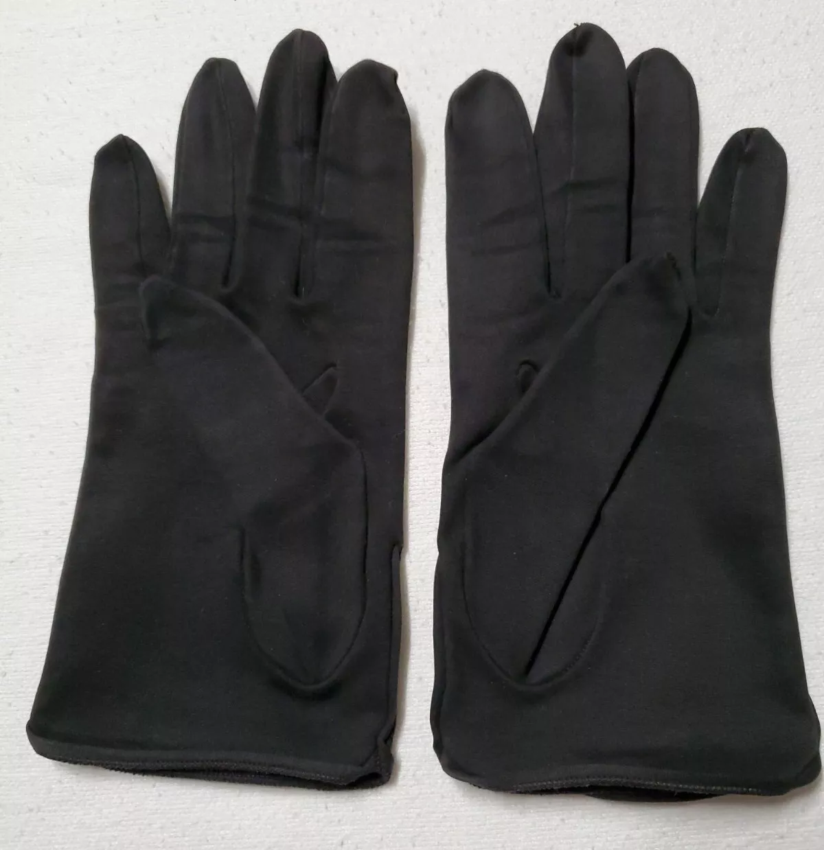 Gants vintage Christian Dior   Sea Island   taille 7 lavables en coton noir
