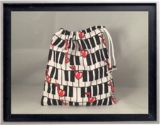 Gymnastics Leotard Grip Bags / Piano Hearted Keys Gymnasts Birthday Goody Bag