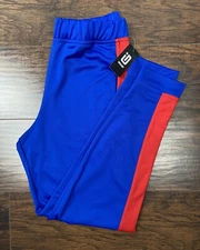 ID Ideology Men's Size Small Knit Joggers 2-Pocket Blue & Red NEW