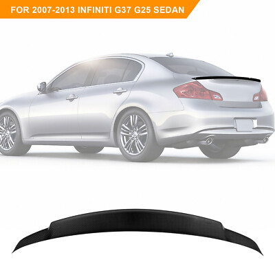 MIROZO For 2007-2013 Infiniti G37 G25 Sedan Real Carbon Fiber Trunk Spoiler Wing