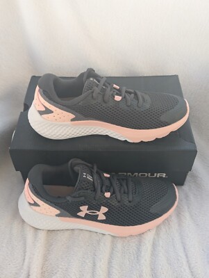 Size 6.5 Youth Under Armour GGS Charged Rogue 3 Girls Lace Up Athletic Shoes