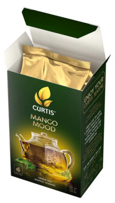 CURTIS MANGO MOOD Green Leaf LOOSE Tea Kiwano flavour 100g RF NO GMO Made Russia