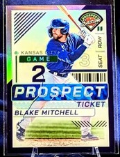 Blake Mitchell  SP BLACK HOLO Prospect Ticket 2024 Panini Prospect - Royals