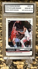 CAITLIN CLARK ROOKIE 2024 Panini WNBA Assists Record GRADED GEM-MINT 10 #213