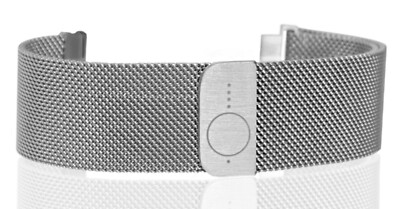 BandOh 22mm Milanaise Uhrenarmband Silber mit Magnetschließe Quick-Release 