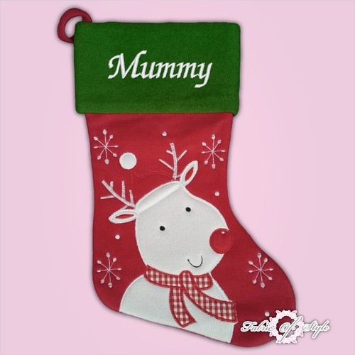 Personalised Christmas Stocking Luxury Embroidered Xmas Green Red 2022 - Picture 2 of 15