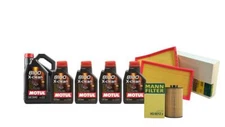 Motul + OEM Engine Oil Change Kit (5W-40) (9 Liter) (X-Clean 8100)