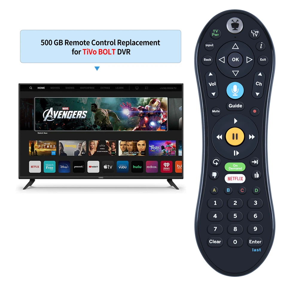 For TiVo VOX Voice Remote Control for TiVo ROAMIO, EDGE, BOLT, and Mini VOX DVR - Image 2 of 4
