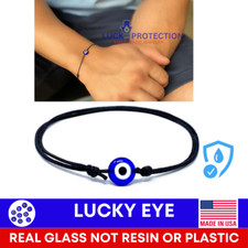 Evil Eye Bracelet Black String Good Luck Protection Valentines Gift Men Women