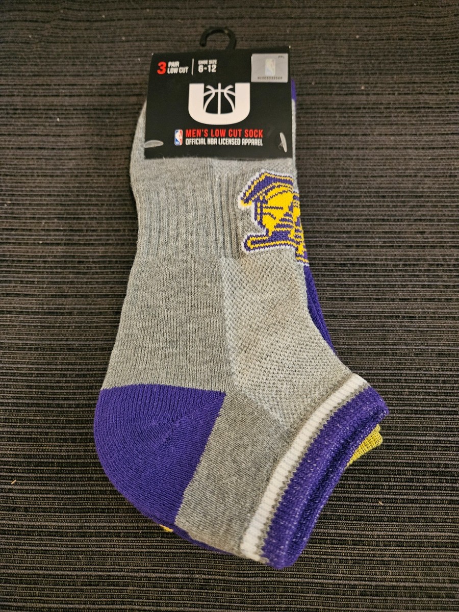 Official NBA LA Los Angeles Lakers Mens Shoe Size 6-12 Low Cut