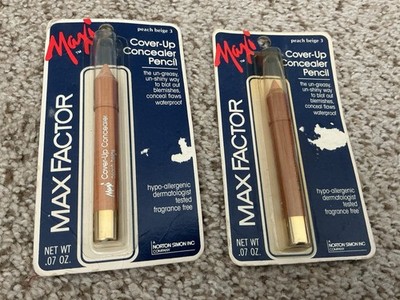 2 Brand New Peach Beige Max Factor Maxi COVER-UP CONCEALER PENCIL .07oz