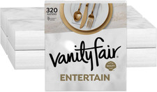 Vanity Fair Entertain Paper Napkins, 40 Count Pack of 8 , Disposable Napkins Ma