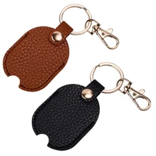 2pcs Leather Car Key Sleeve for Broken Car Key, Vintage Broken Car Key Loop