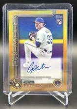 2025 Topps Update Chad Patrick RC Auto Gold Refractor /50 US-307 Brewers 