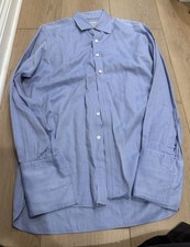 Turnbull  Asser Neimans London Blue Dress Shirt Mens 16 41 Made In England