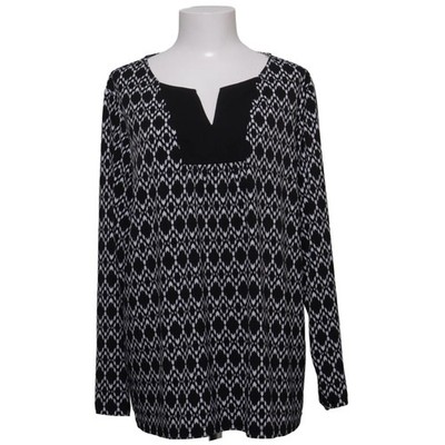 Susan Graver, Bluse, Größe: XL, Schwarz/Weiß, Elasthan/Polyester, Sonstiges #orG