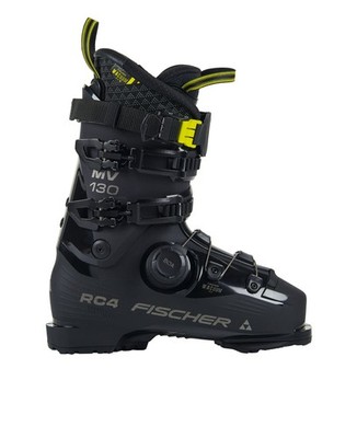 Fischer RC4 MV 130 BOA Men's Alpine Ski Boots, Black/Black, M26.5 MY26