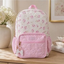 LoveShackFancy x Target Ribbon Rosa Backpack Pink Floral School Bag Bow NEW