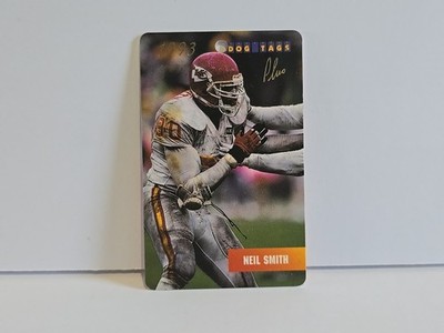1993 NFL Dog Tags Neil Smith Gold Plus F5