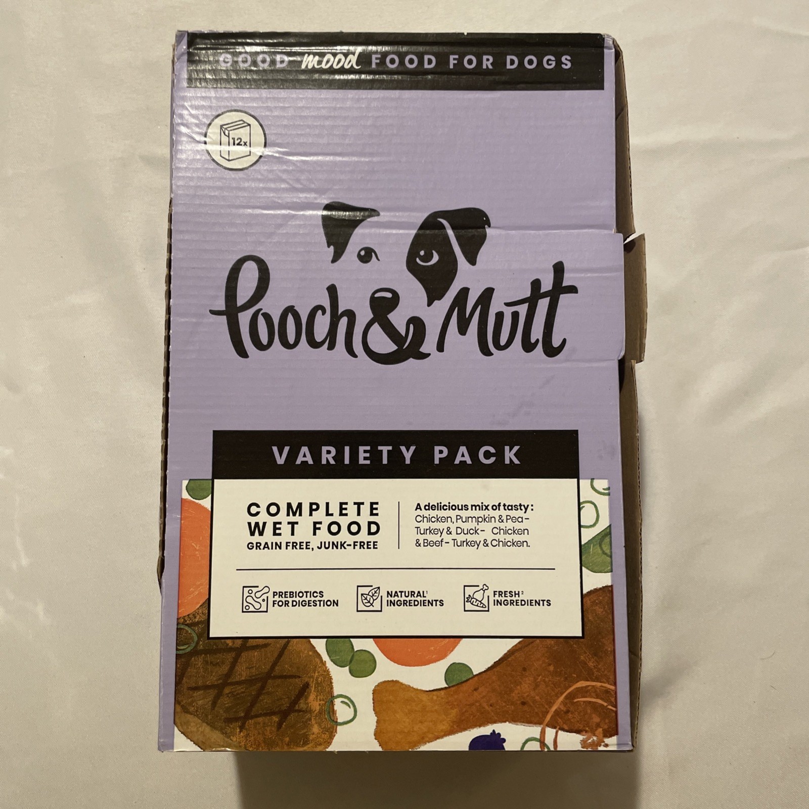 Pooch & Mutt - Variety Pack of Complete Wet Dog Food, 12x375g