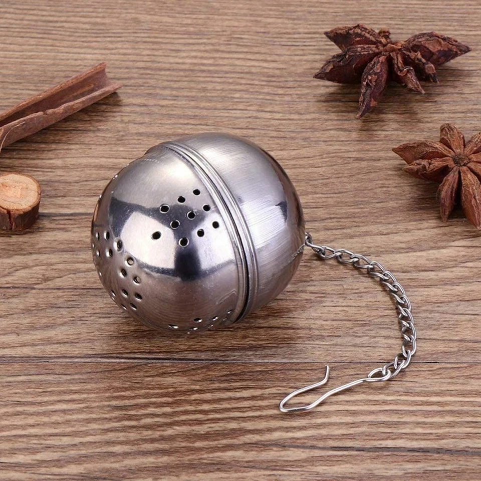 Tea Infuser Ball Mesh Loose Leaf Herb Strainer Stainless Steel Secure Locking - Image 4 of 4