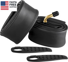 2 Pack Heavy-Duty 14 X 2.125 Electric Bike Inner Tubes with Angled Schrader Valv
