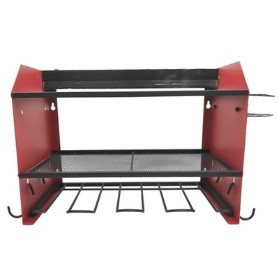 Power Tool Organizer Wall Mount - 150Lbs Load 2 Layers Storage Rack with 4 Drill