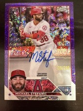 2023 Topps Chrome Michael Stefanic Rookie Auto Refractor Purple Speckle /299